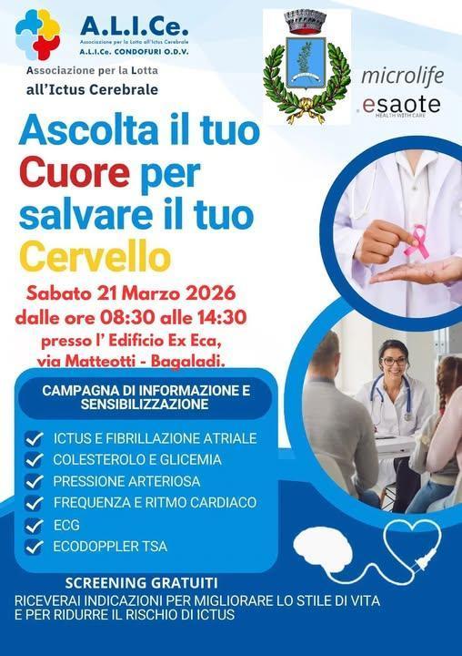 Ascolta il tuo Cuore per salvare il tuo Cervello (dalle ore 8.30 alle ore 14.30)