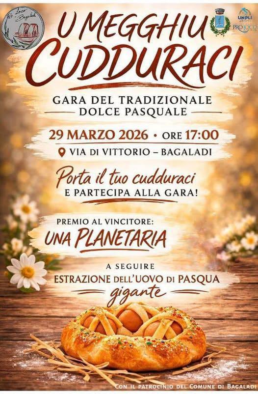  U Megghiu Cudduraci - gara del tradizionale dolce pasquale (inizio ore 17.00)