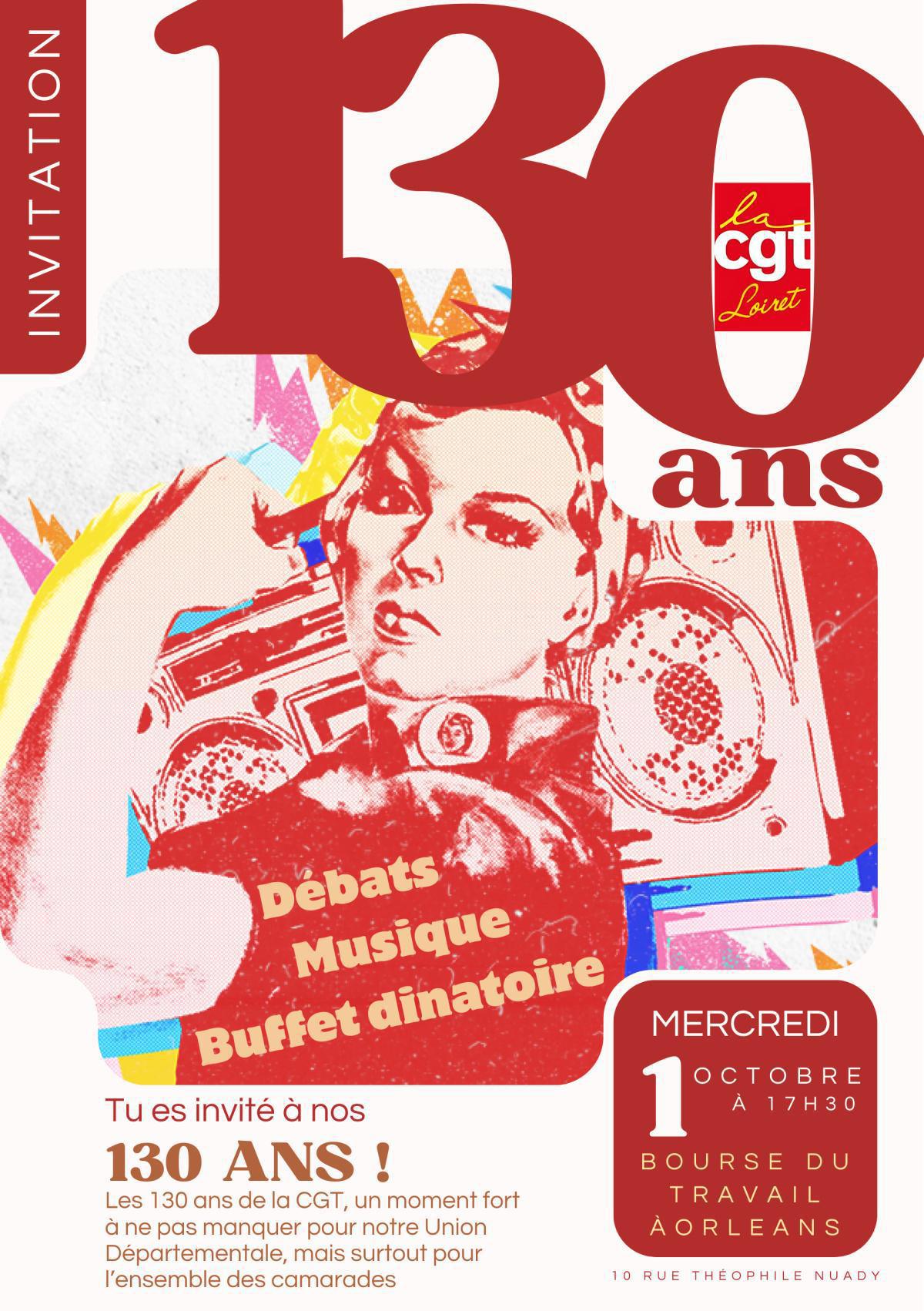 🎉La CGT fête ses 130 ans !🎉