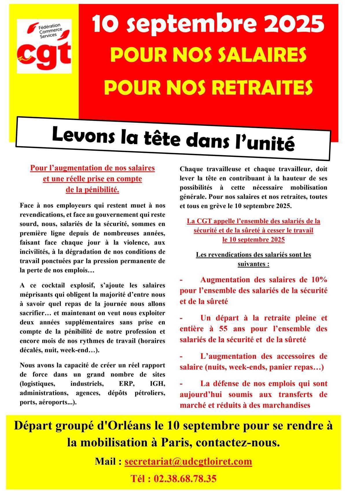 Salariés de la sécurité privée, tous mobilisés le 10 septembre 2025 à Paris