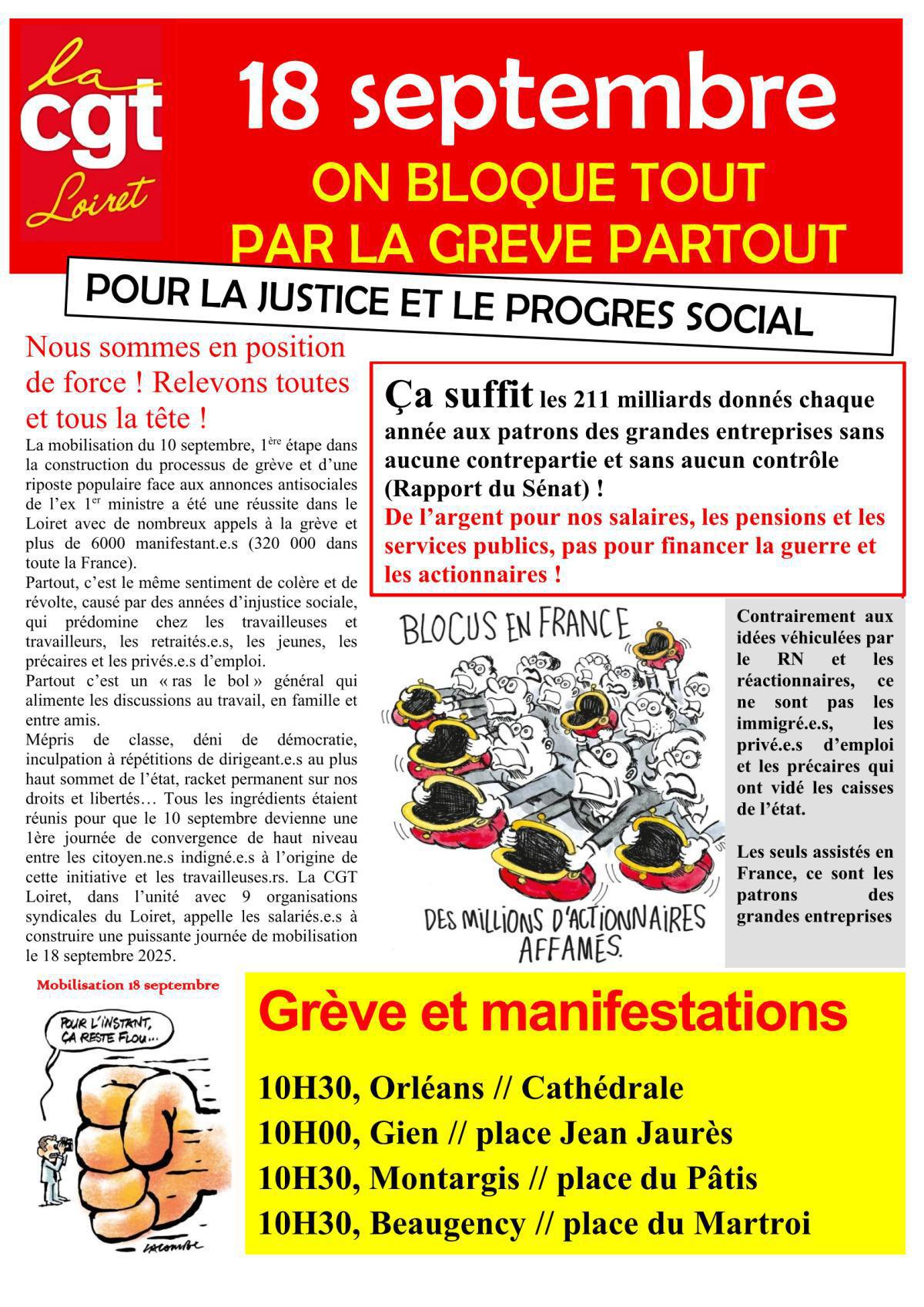 Toutes et Tous en grève 18septembre2025