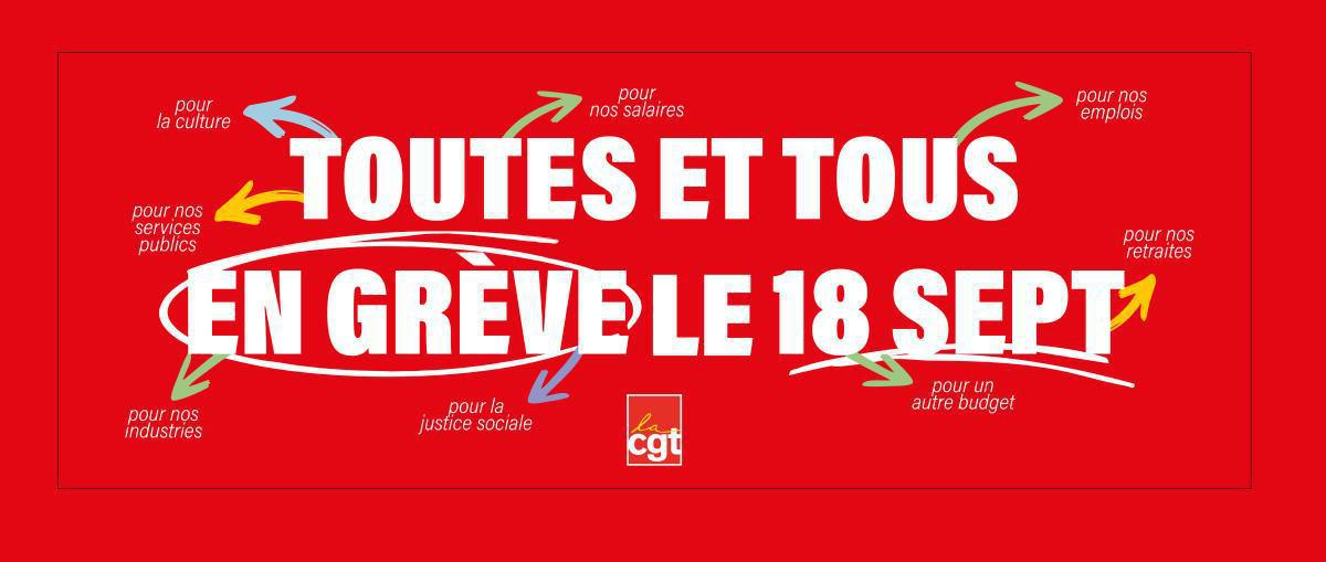 Toutes et Tous en grève 18septembre2025 Toutes et Tous en grève 18septembre2025