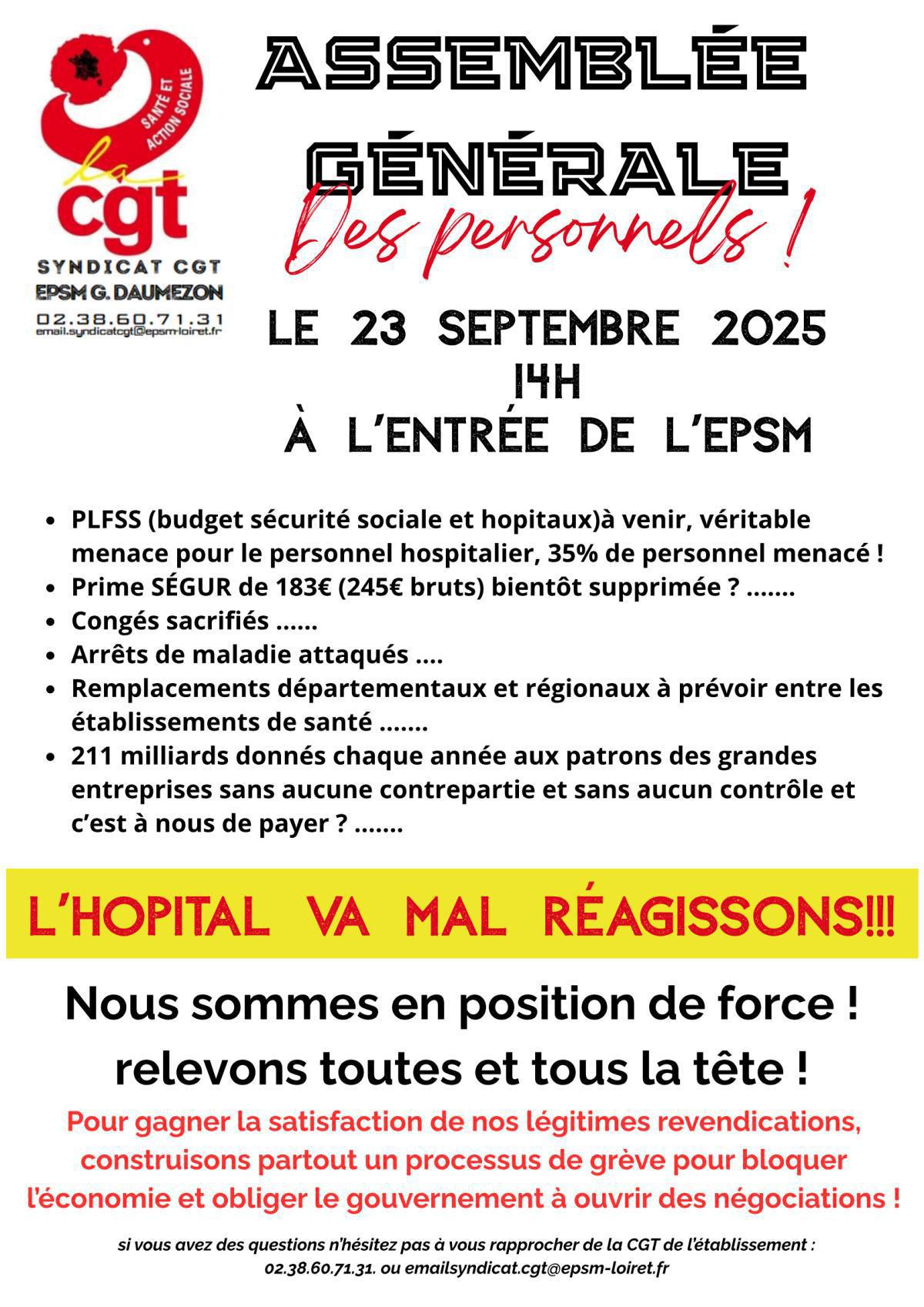 Appel à soutien devant l'EPSM DAUMEZON