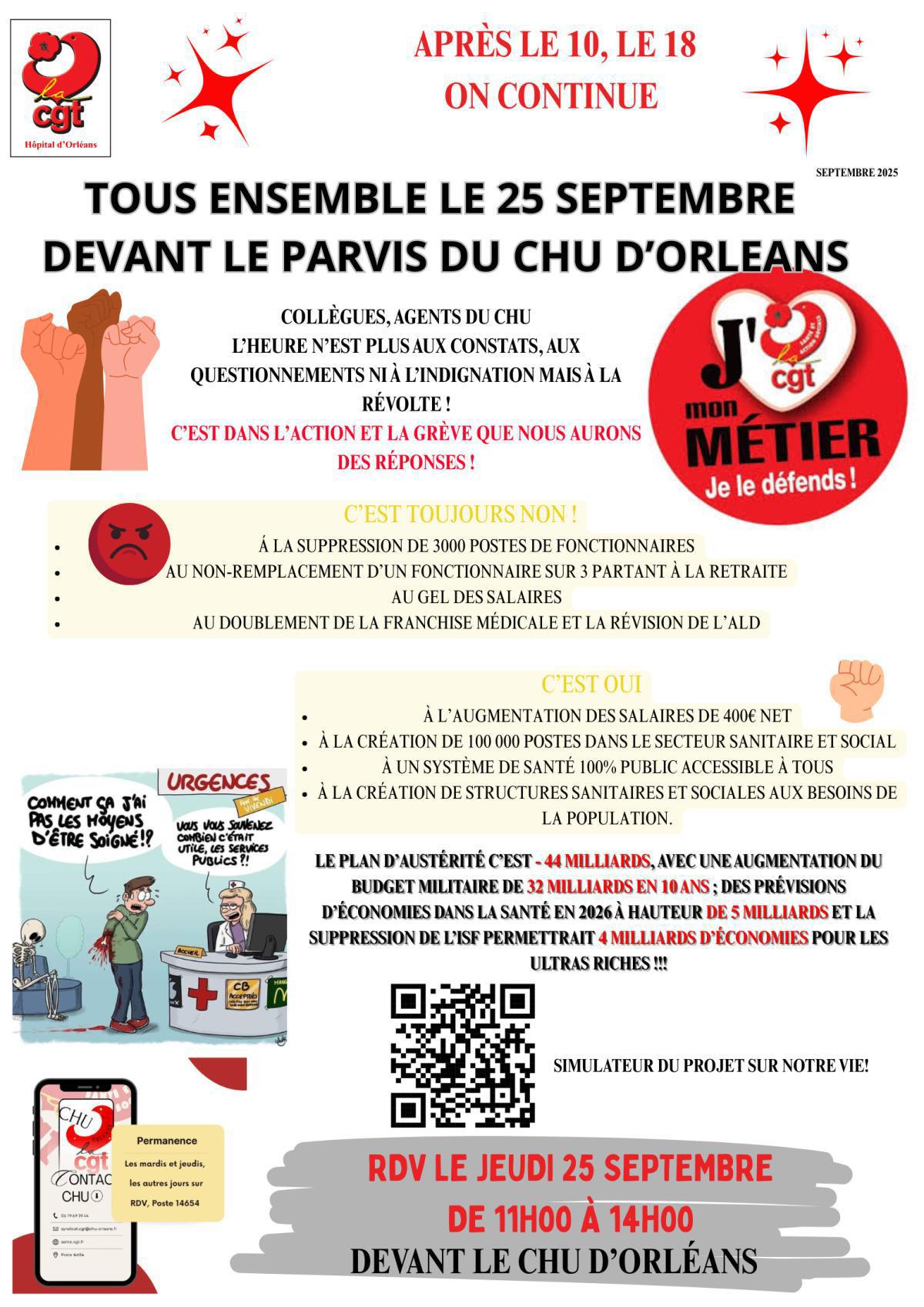 RASSEMBLEMENT CHU 25 SEPTEMBRE