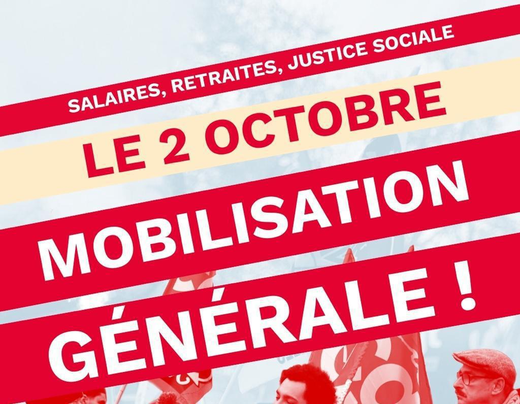 🛑 Le 2 octobre, tou·tes en grève ! 