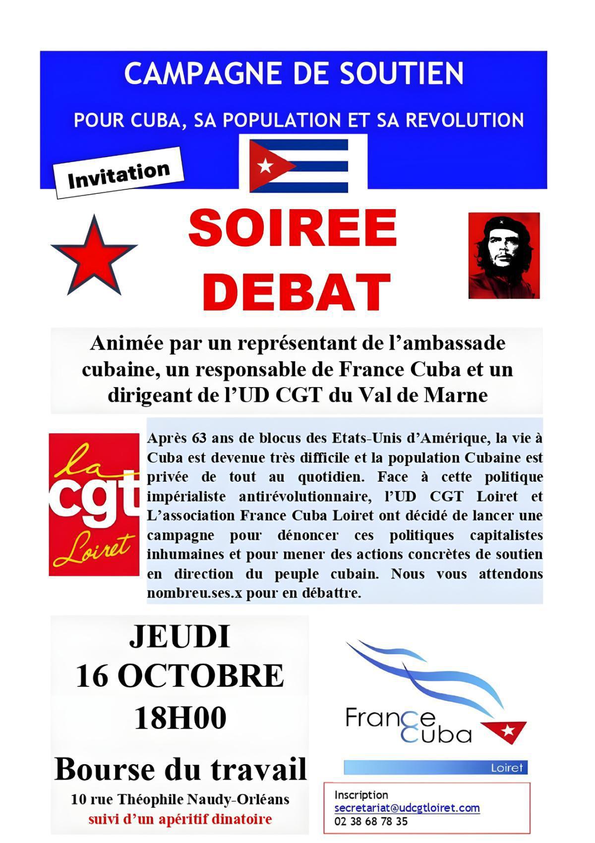 Campagne de soutien pour Cuba, sa population et sa révolution
