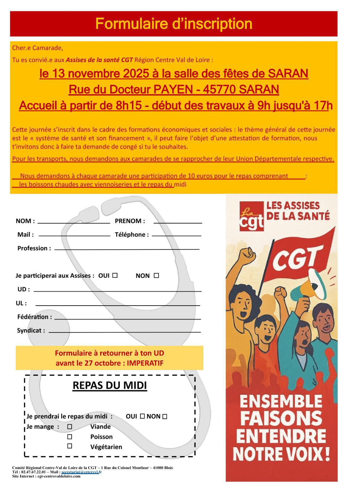 🩺 Invitation – Assises régionales de la Santé