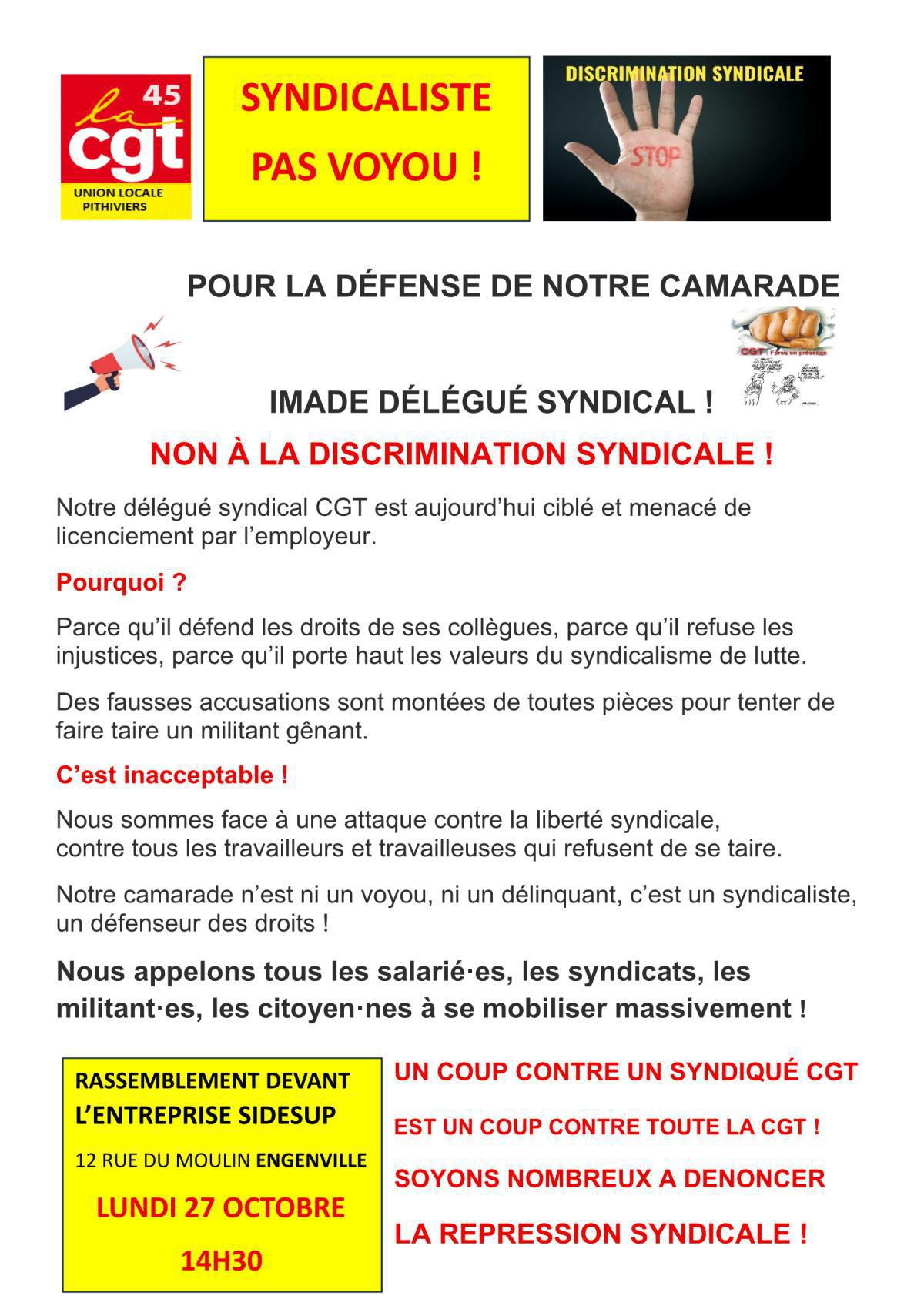  RASSEMBLEMENT DE SOUTIEN 27 octobre 2025