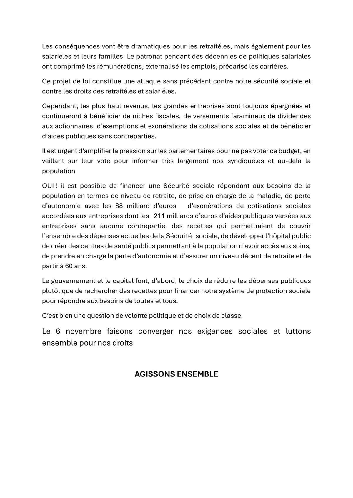 📢 Le 6 novembre 2025 — Les retraité·es ont toutes les raisons d’être en colère !