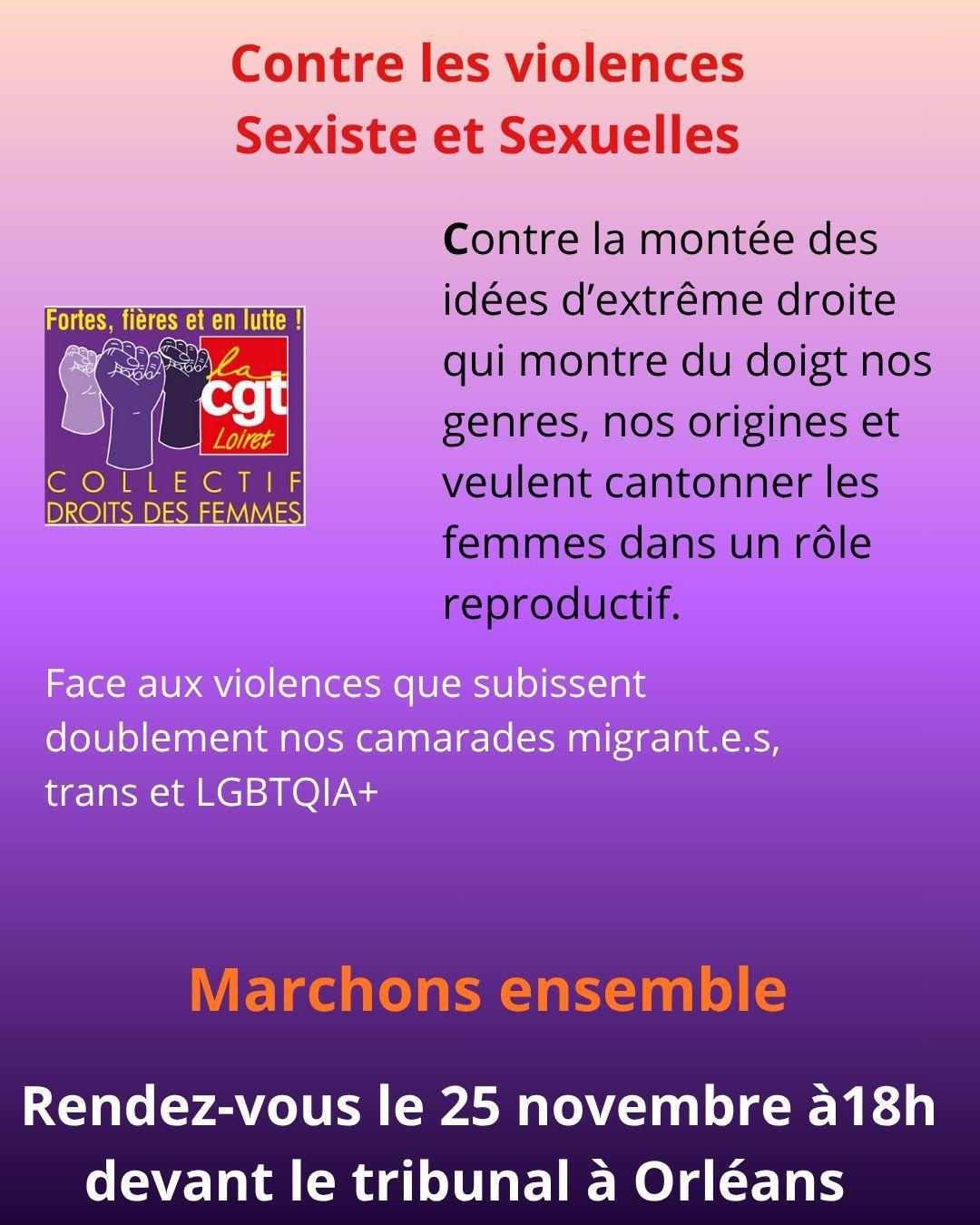 📢 Contre toutes les formes de violences faites aux femmes et aux minorités de genre : marchons ensemble