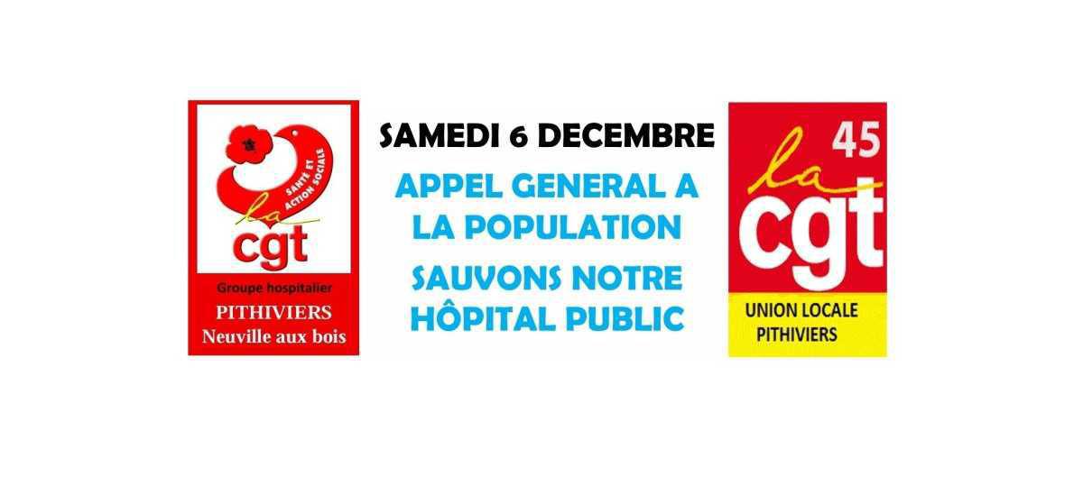 Sauvons notre hôpital public de Pithiviers - 6 décembre