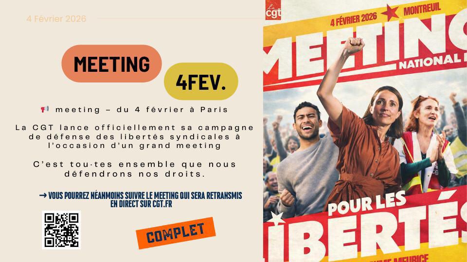 Suivre le meeting en direct sur CGT.fr Suivre le meeting en direct sur CGT.fr