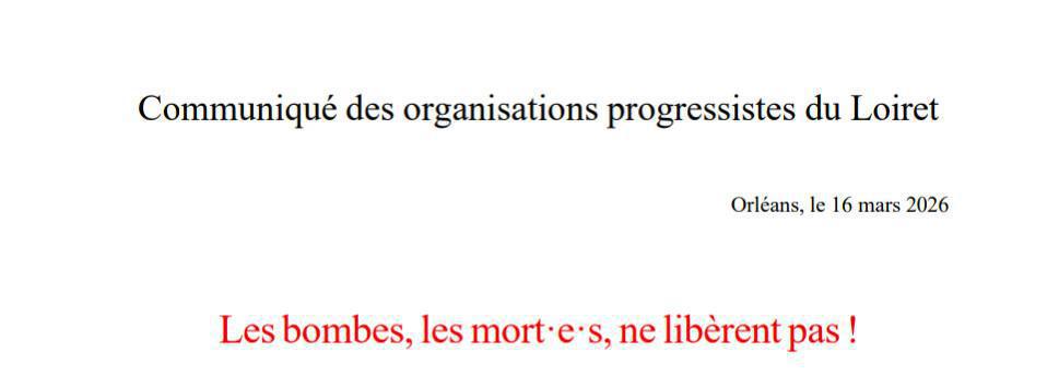 Les bombes, les mort·e·s, ne libèrent pas !