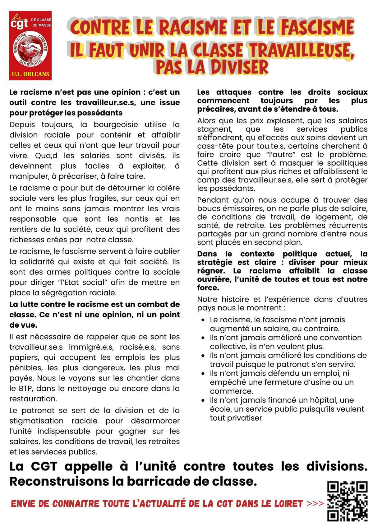 🚨 MANIFESTATION CONTRE LE RACISME 🚨