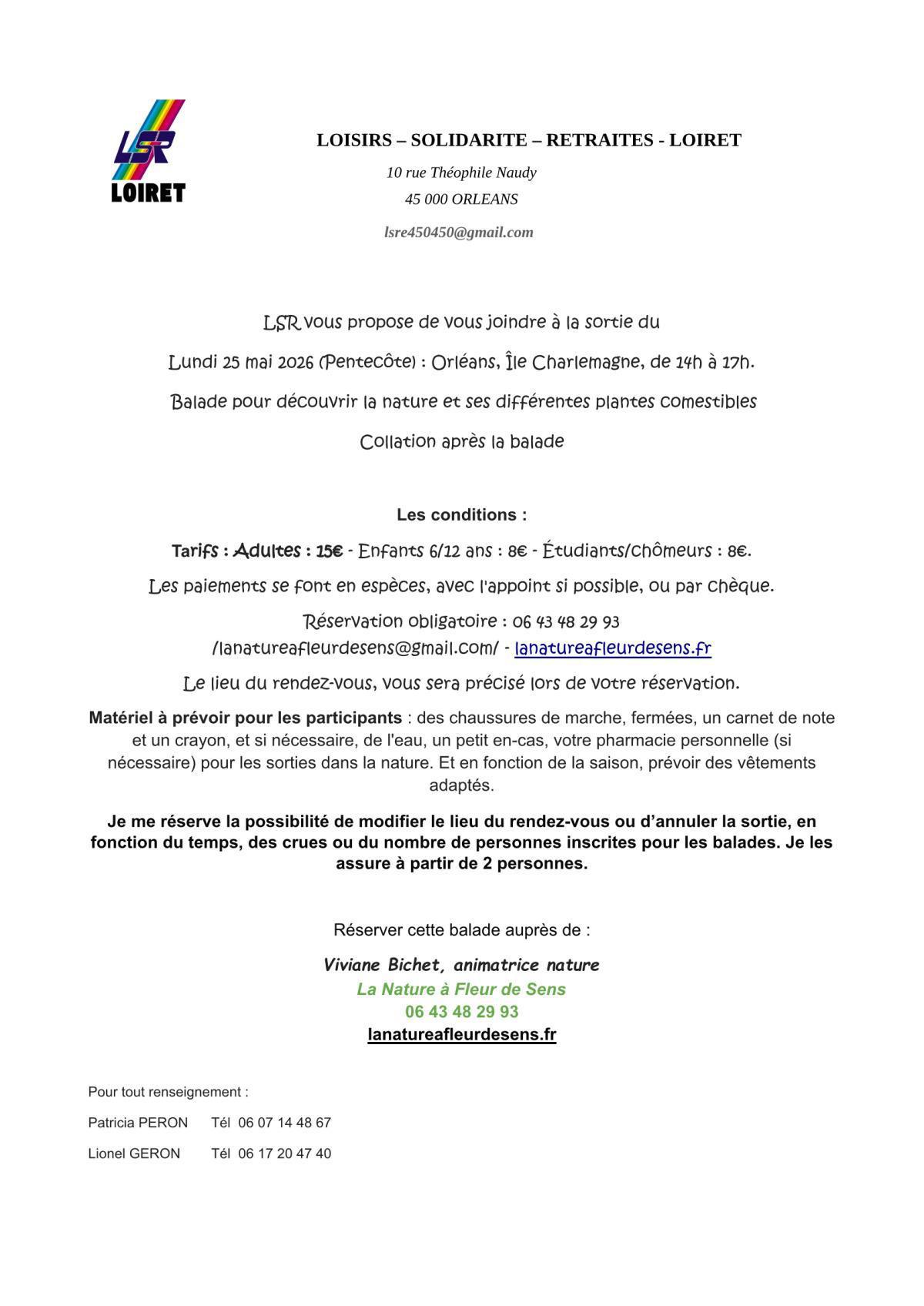 Lundi 25 mai 2026 . Balade pour découvrir...