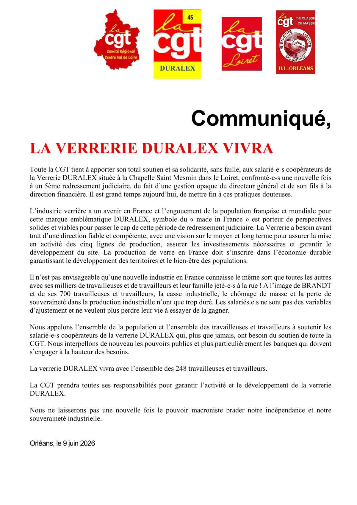 🔴 LA VERRERIE DURALEX VIVRA ! 🔴