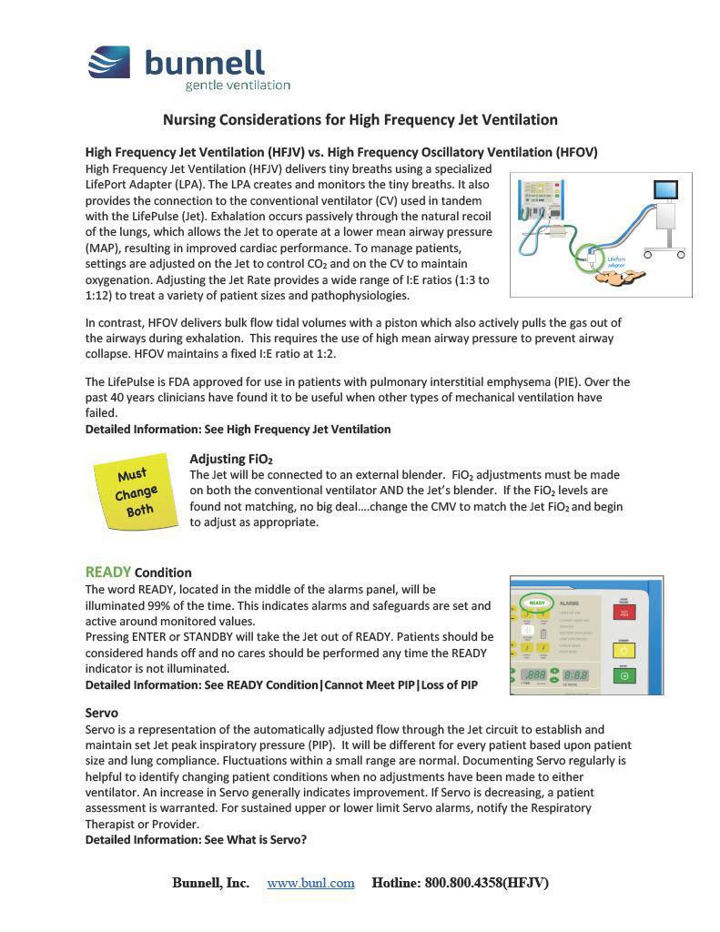 Nursing Considerations for the LifePulse 203 and 204