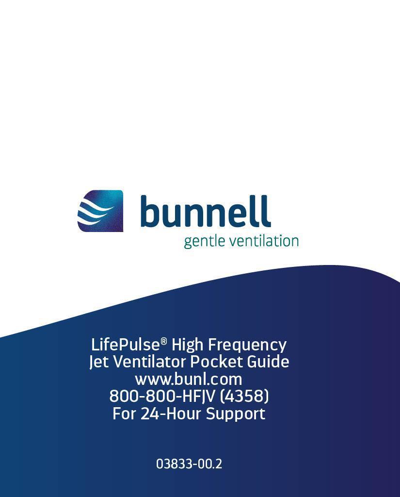 LifePulse Jet Ventilator Pocket Guide