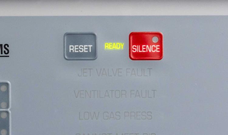 The 'RESET' button on the LifePulse 203