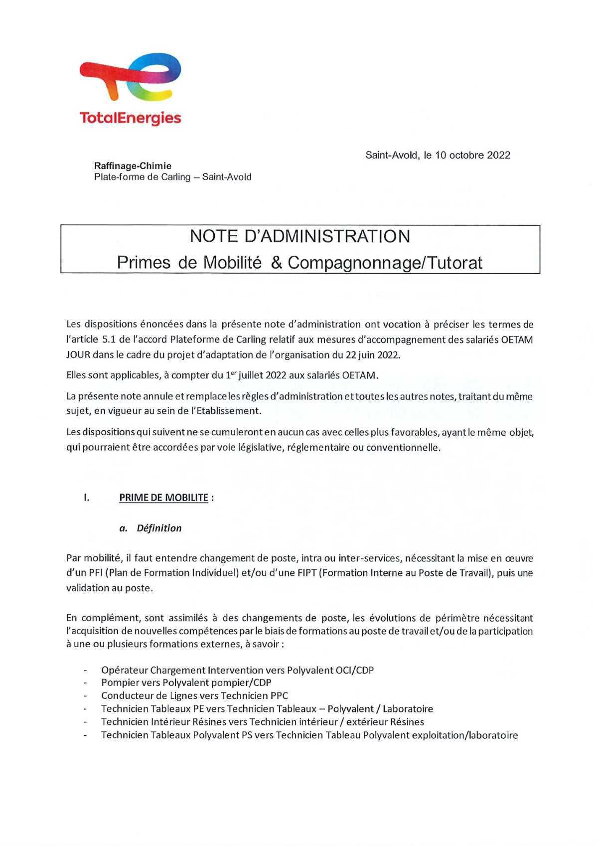 Primes de mobilité & Compagnonnage/Tutorat