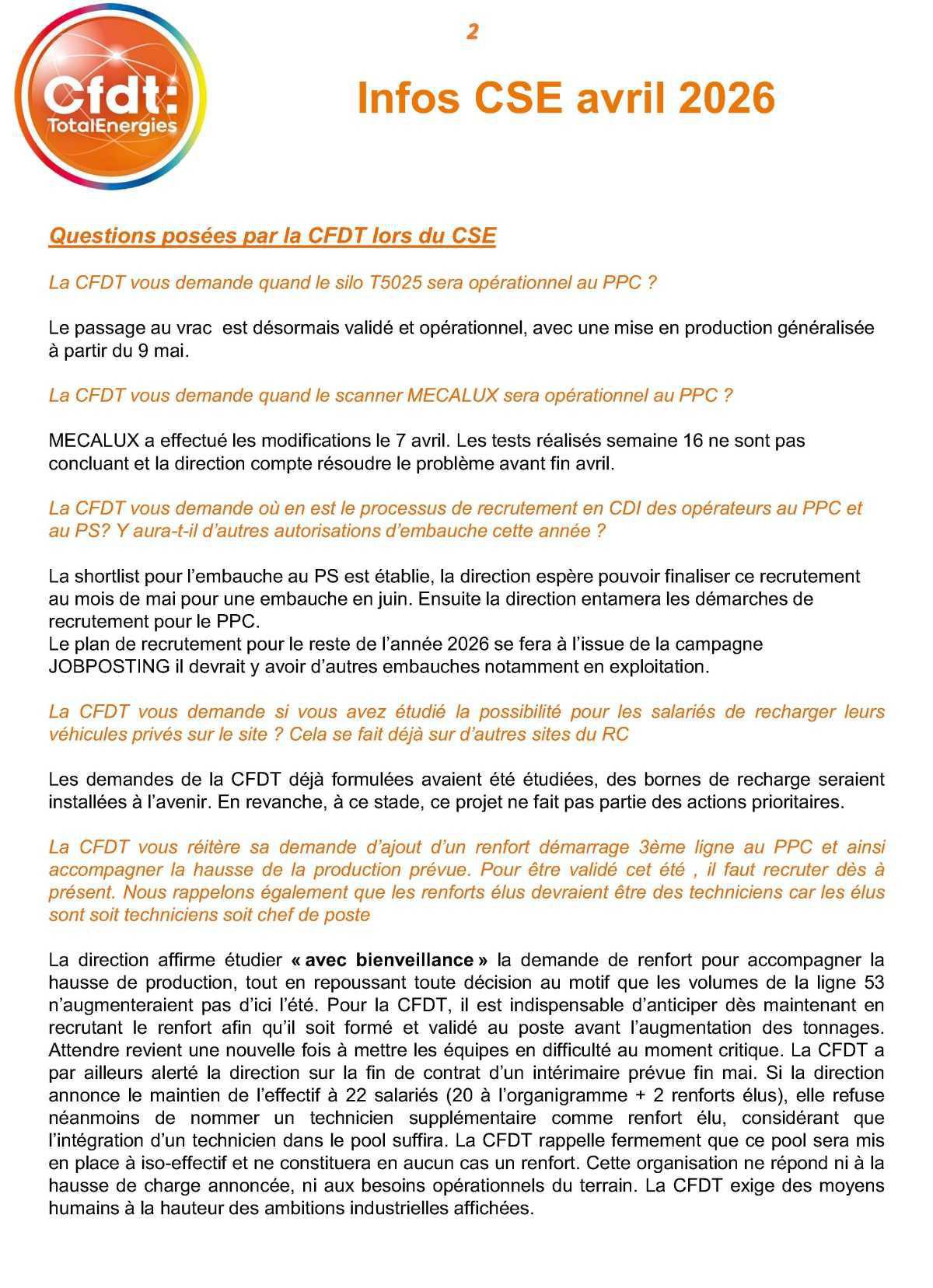 CSE du 23 avril 2026