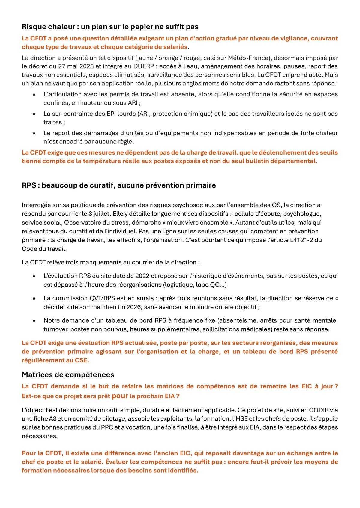CSE du 23 juillet 2026