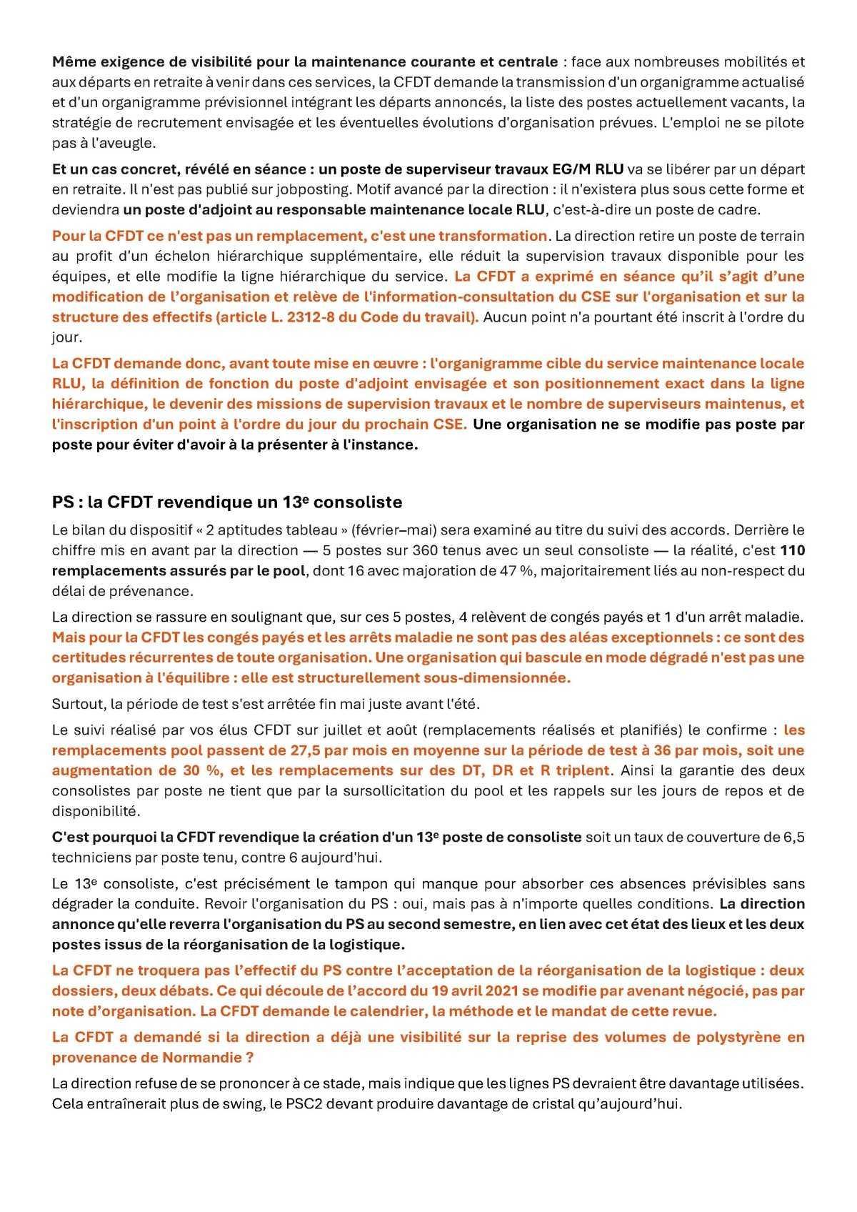 CSE du 23 juillet 2026