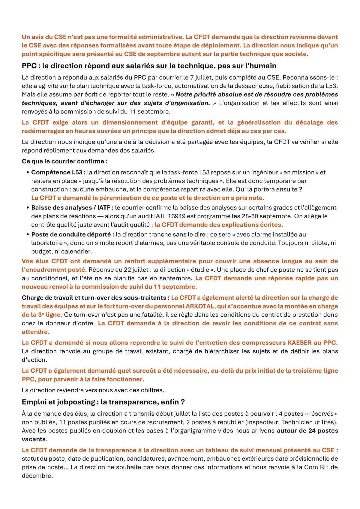 CSE du 23 juillet 2026