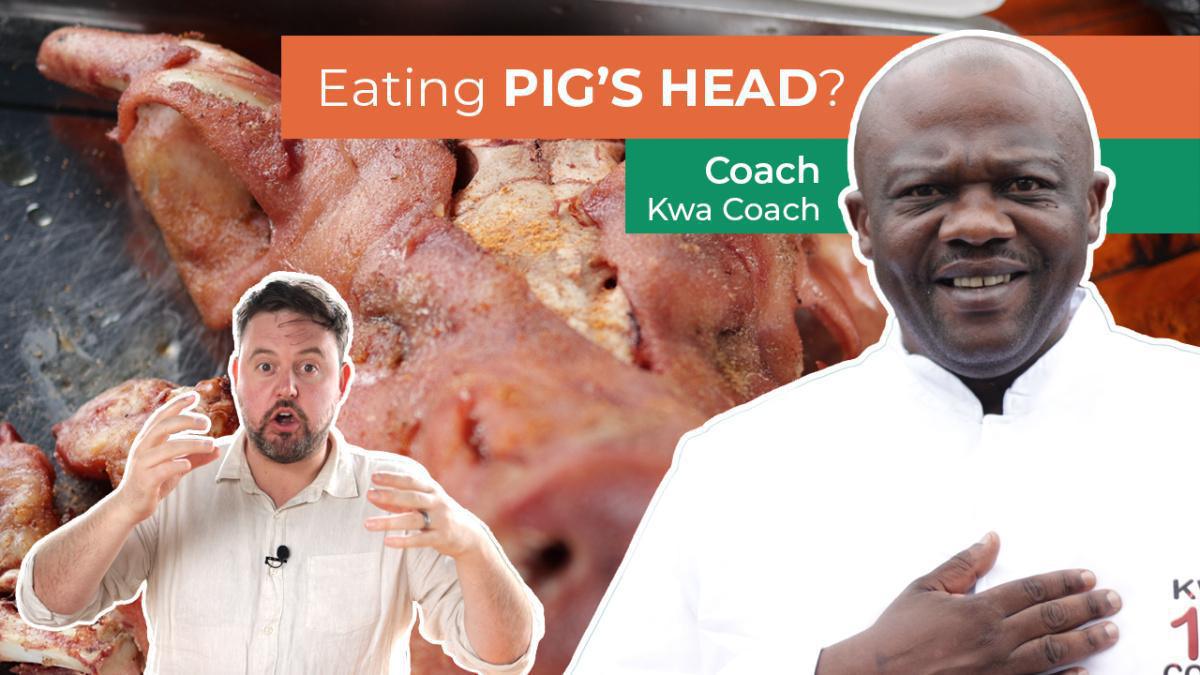 Eating Pig's Head At Kwa Coach In SOWETO
