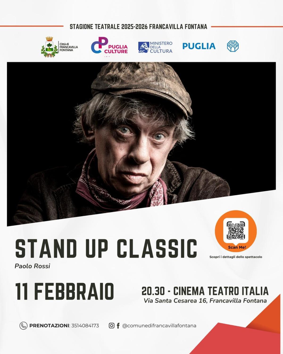 "Stand Up Classic" Paolo Rossi (start h. 20.30)