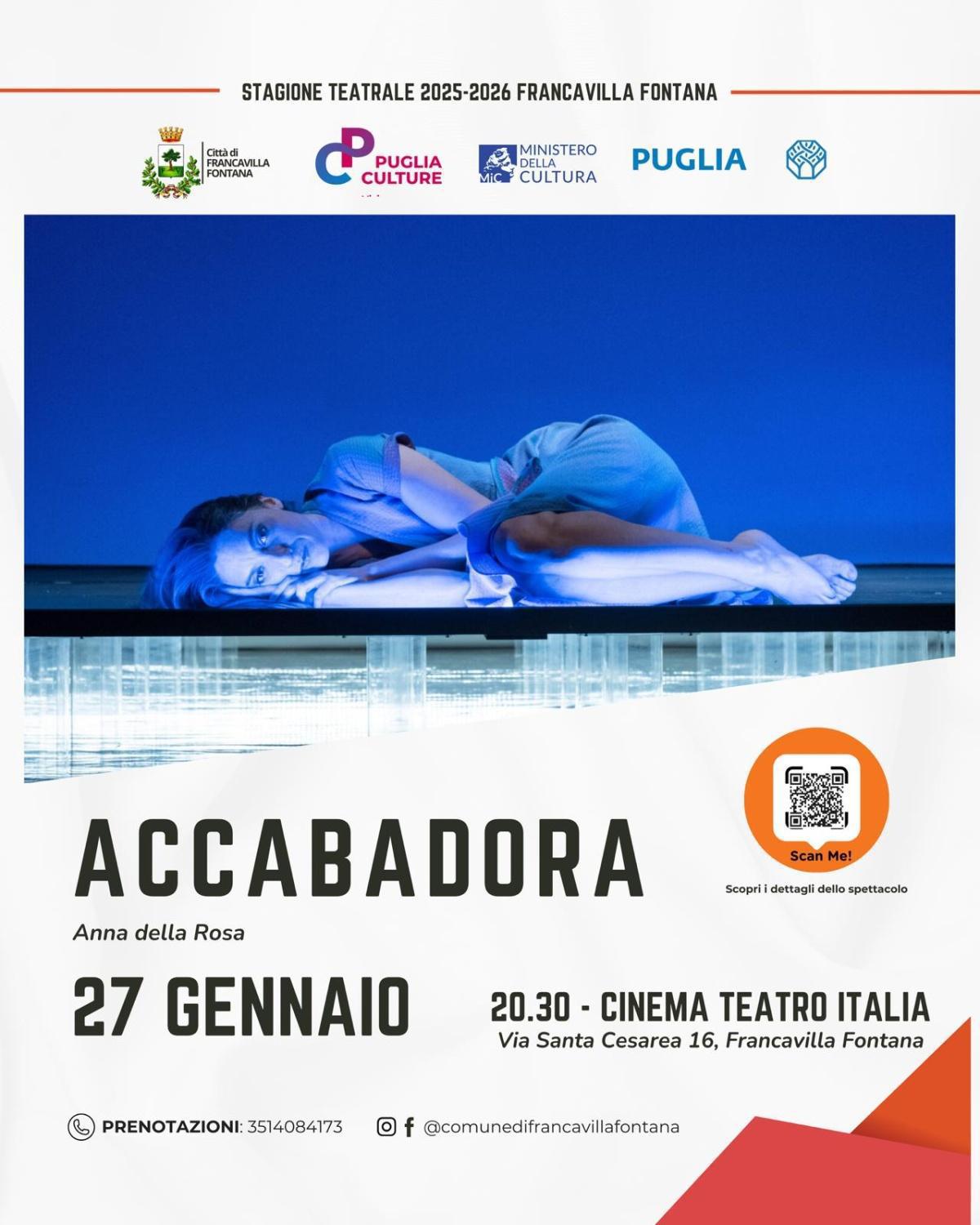 "Accabadora" di Anna Della Rosa (start h. 20.30)