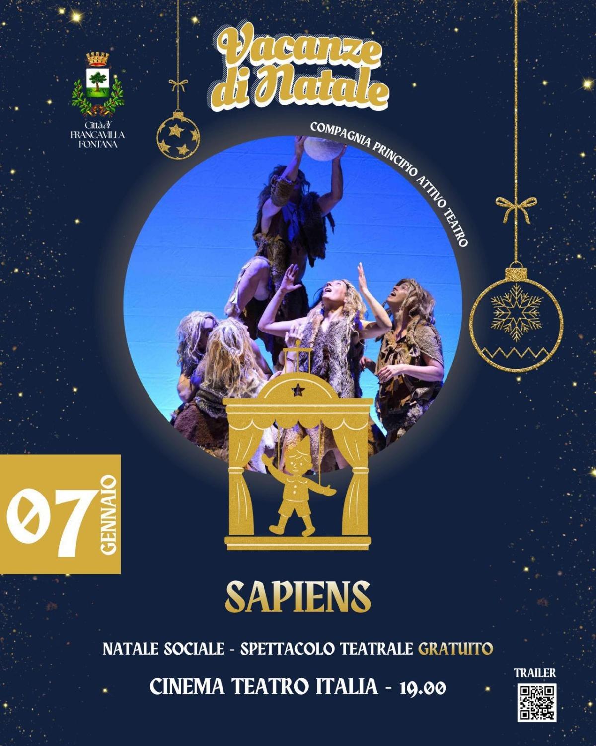 Sapiens - spettacolo teatrale per bambini (inizio ore 19.00)