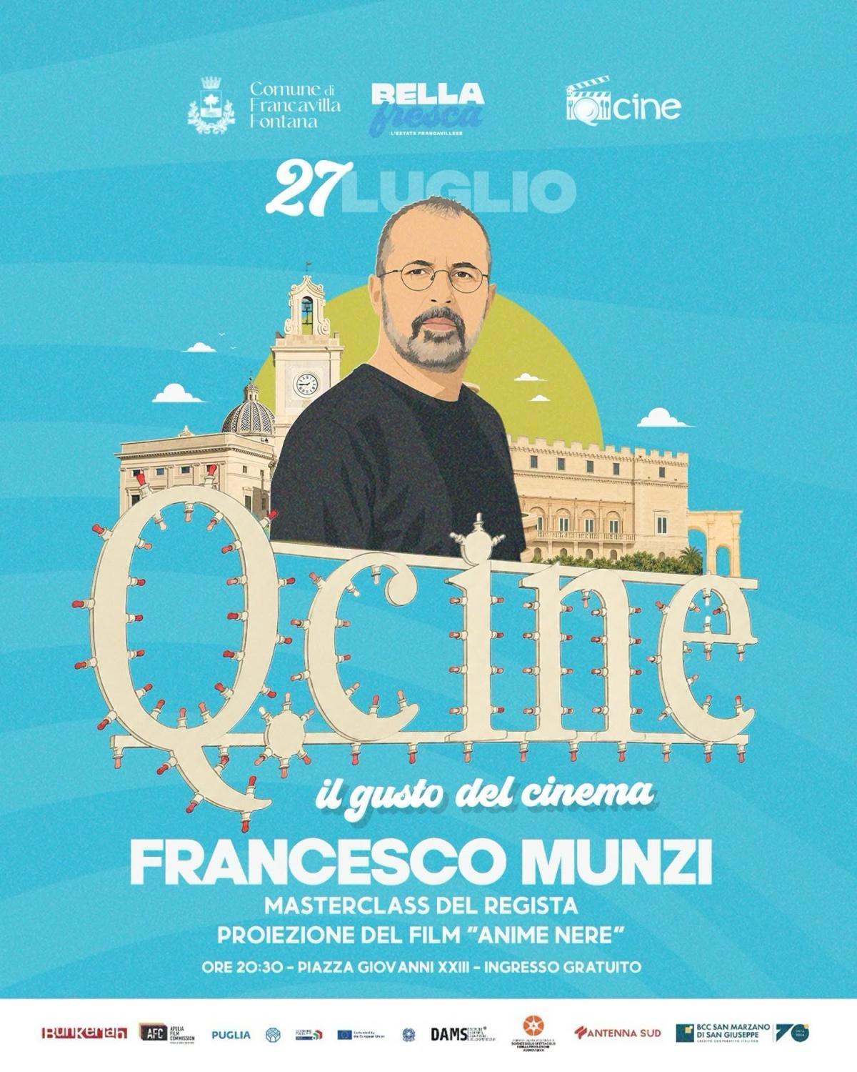 Francesco Munzi - Masterclass del Regista - Proiezione del Film "Anime Nere" - Qcine (start h. 20:30)