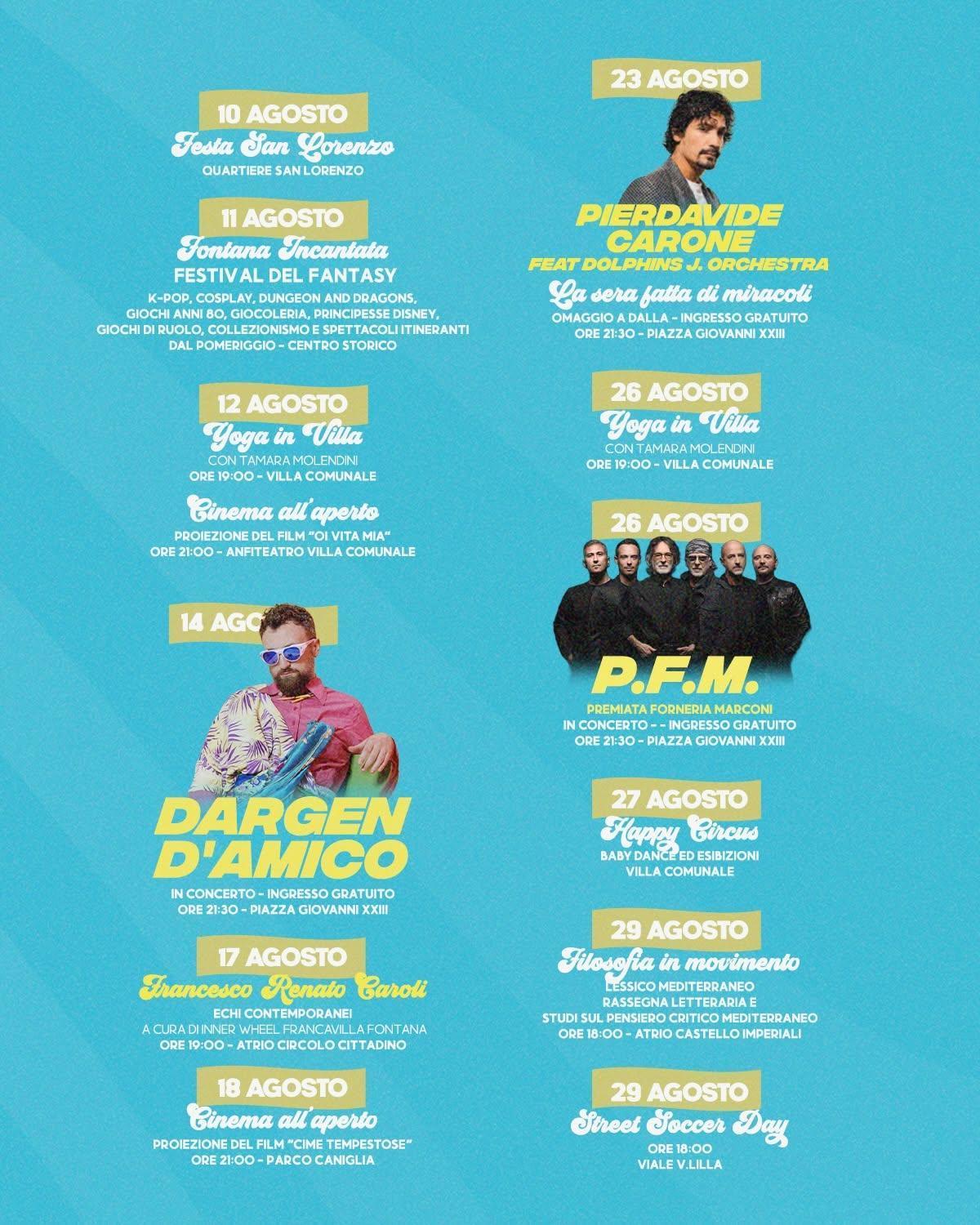 Pierdavide Carone feat Dolphins J. Orchestra "La sera fatta di miracoli" omaggio a Dalla - ingresso gratuito (start h. 21:30)