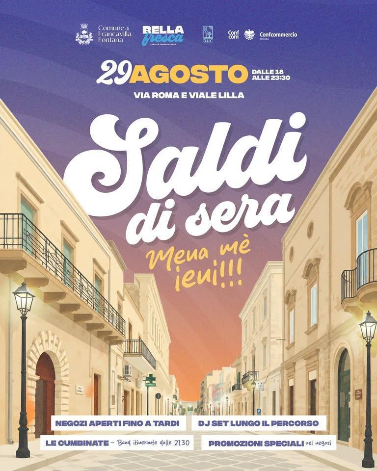  Saldi di sera: mena mè ieni! (dalle ore 18:00 alle 23:30)