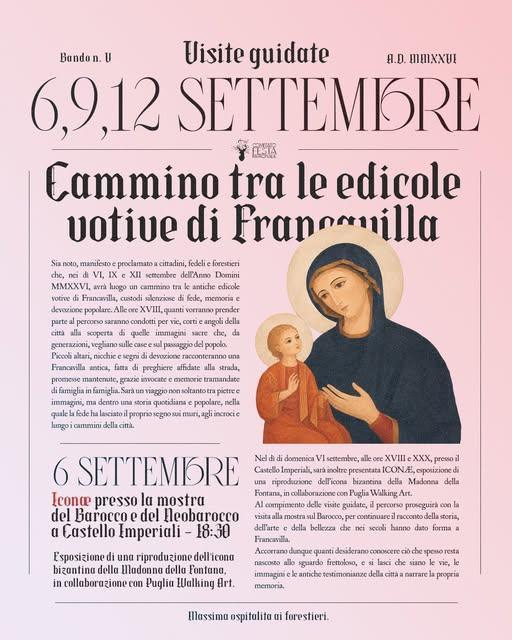 Cammino tra le edicole votive di Francavilla (inizio ore 18:00) Cammino tra le edicole votive di Francavilla (inizio ore 18:00)