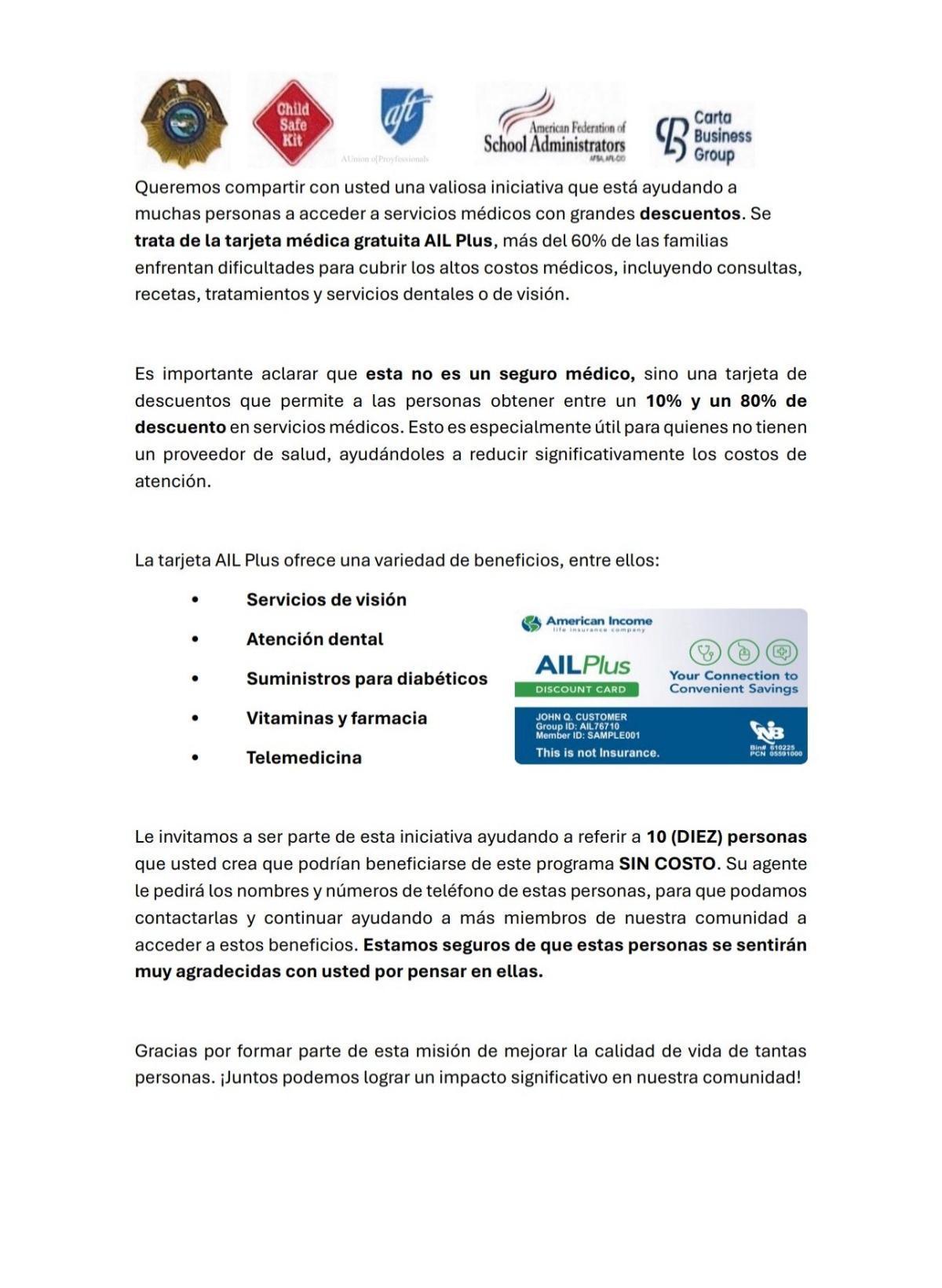 AIL PLUS CARTA REFERIDO