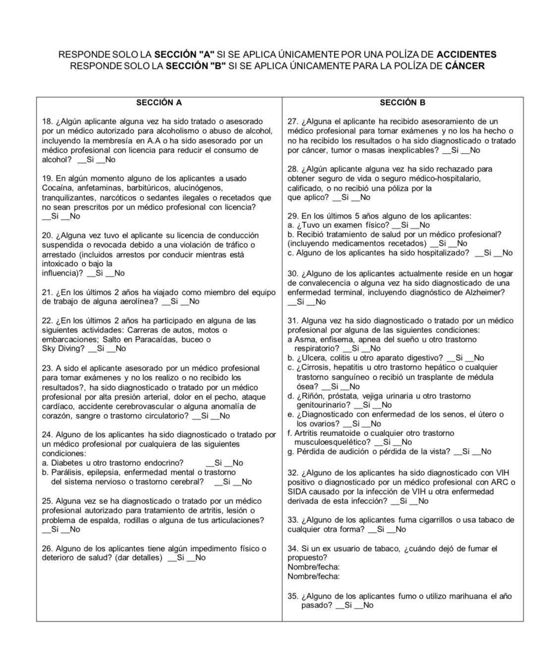 PREGUNTAS EN SPANISH