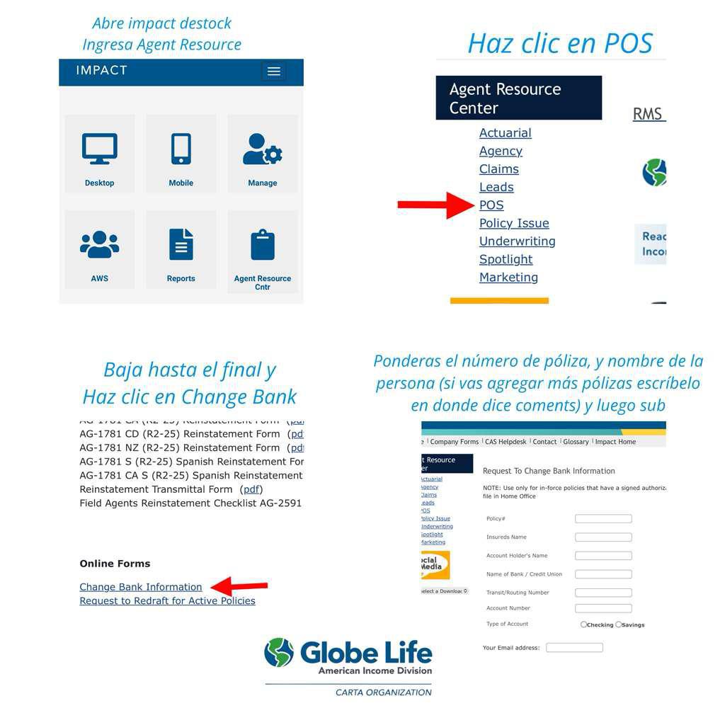 COMO CAMBIAR CUENTA DE BANCO DEL CLIENTE