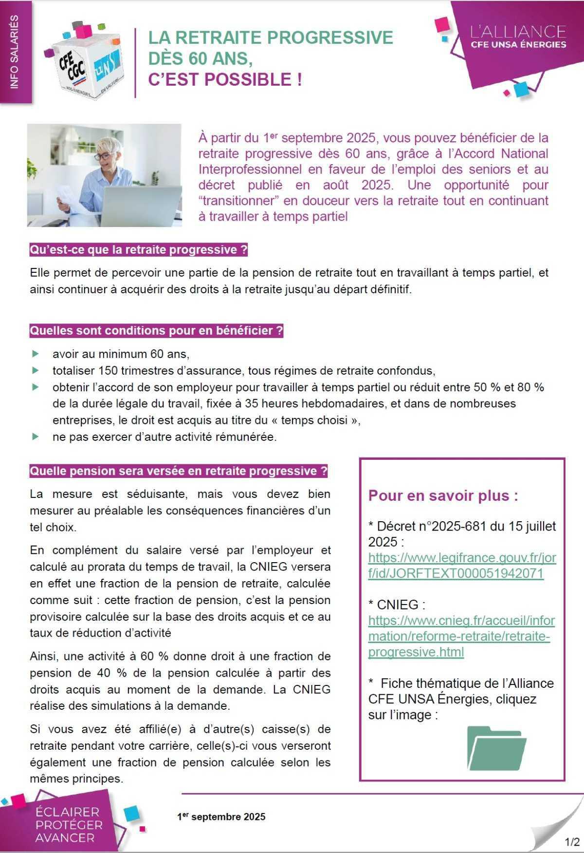 La retraite progressive dès 60 ans, c'est possible !