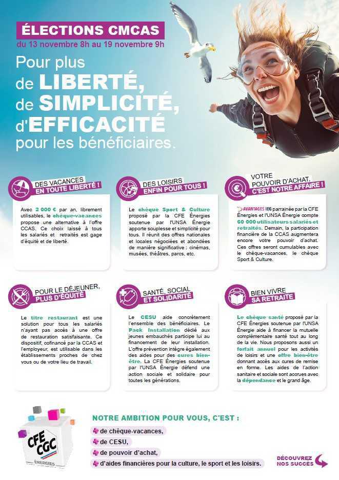 Elections CMCAS 2025 : notre profession de foi