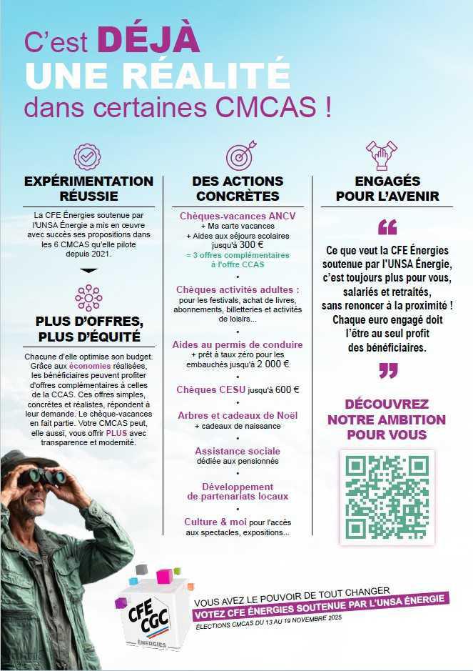 Elections CMCAS 2025 : notre profession de foi