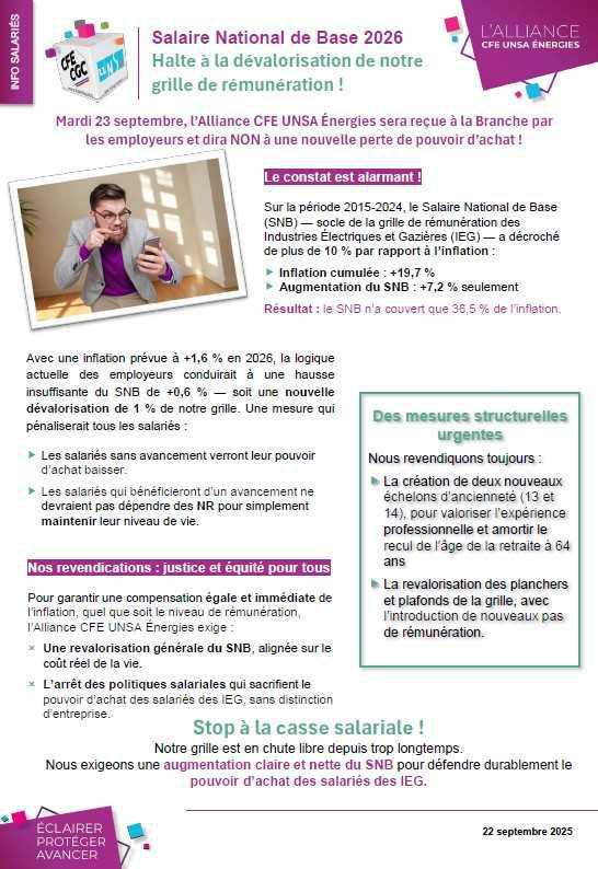 SNB : halte à la dévalorisation de notre grille de rémunération