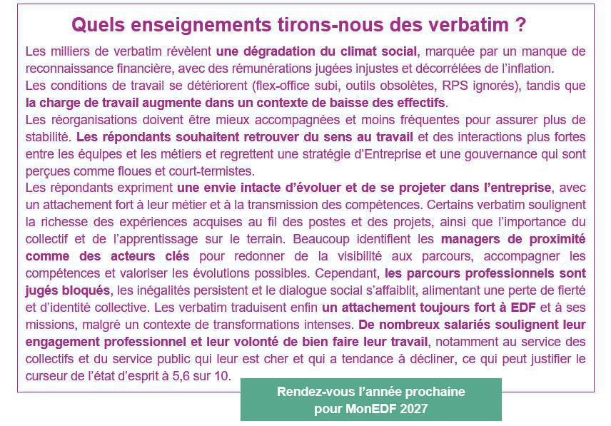 Résultats de l’enquête MonEDF 2026 > Une version de MyEDF plus sincère… Résultats de l’enquête MonEDF 2026 > Une version de MyEDF plus sincère…