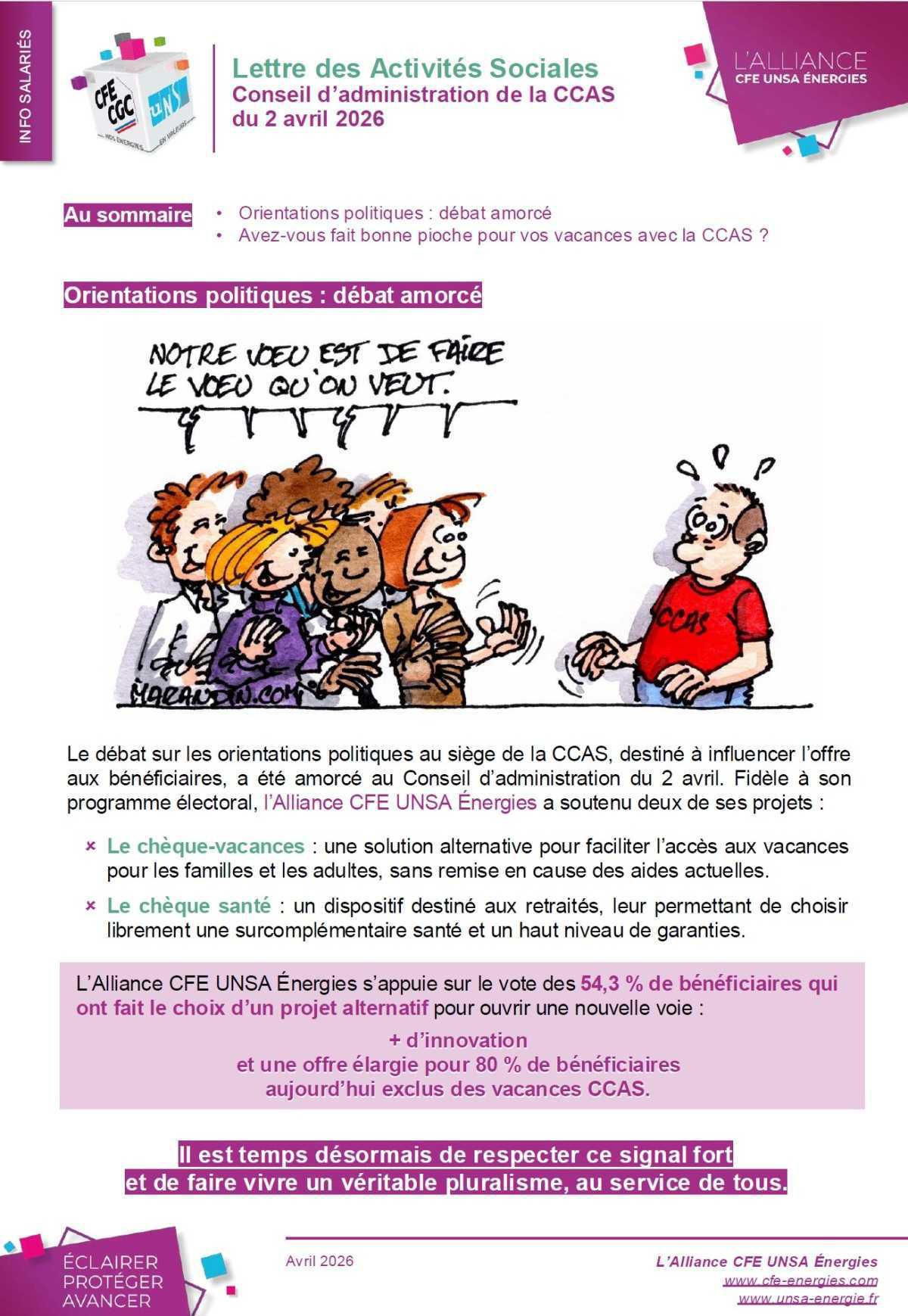Conseil d'administration de la CCAS du 2 avril 2026