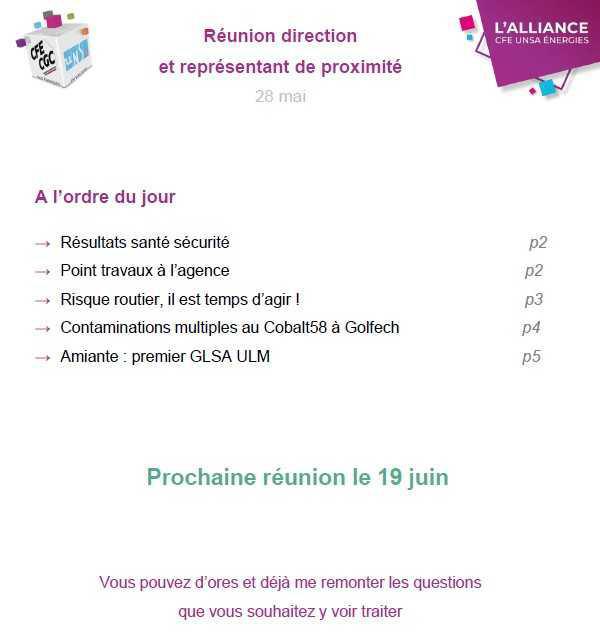 Réunion direction AMT SO et CFE UNSA