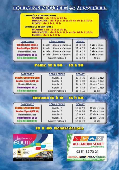 🏁 Réglementation & Horaires : MX 05 et 06 Avril 2026🏁 🏁 Réglementation & Horaires : MX 05 et 06 Avril 2026🏁