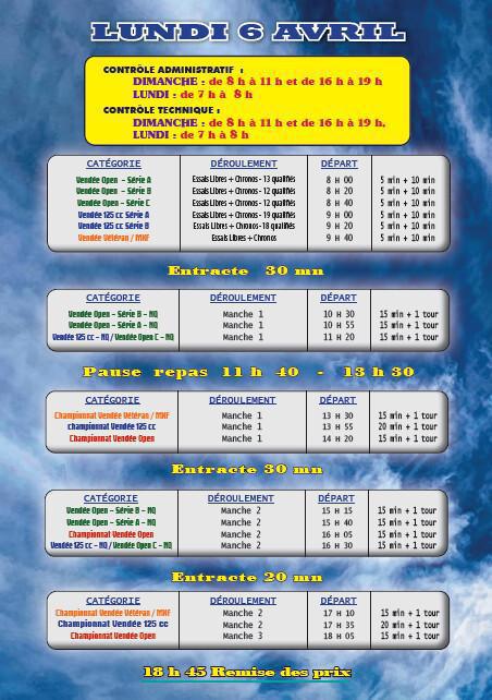 🏁 Réglementation & Horaires : MX 05 et 06 Avril 2026🏁