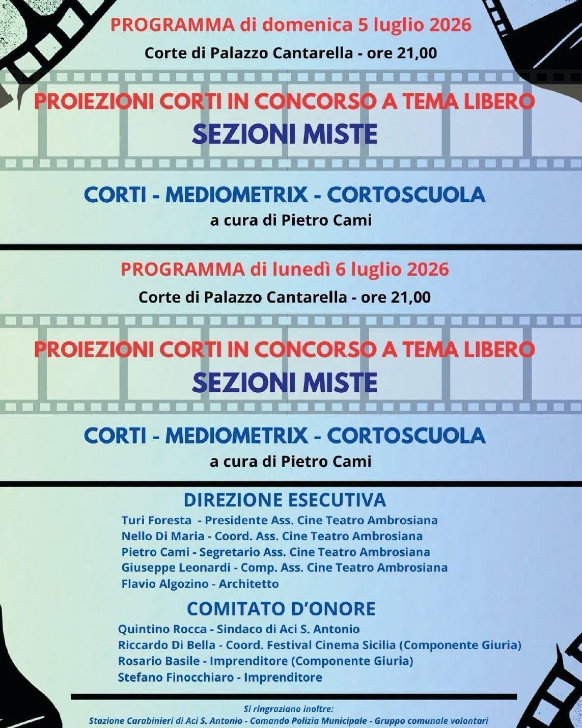 Secondo Giorno di Proiezioni al Film Festival ETNACI (Inizio ore 21.00) Secondo Giorno di Proiezioni al Film Festival ETNACI (Inizio ore 21.00)