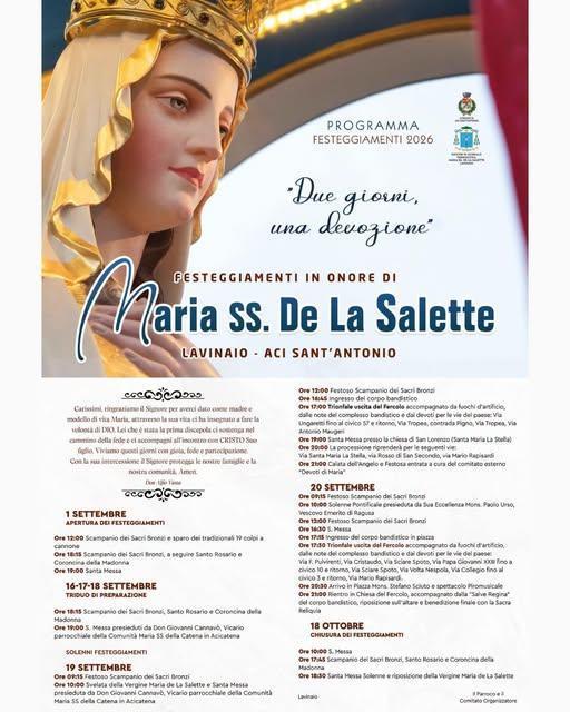 Festeggiamenti in onore di Maria SS. De La Salette (dalle ore 9:15)